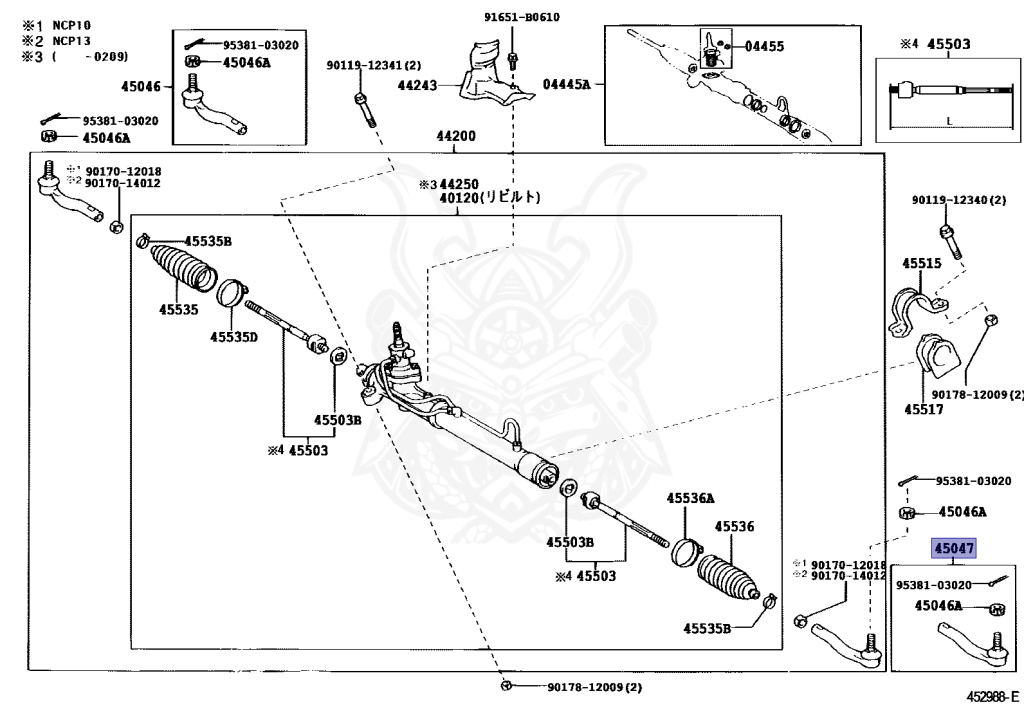 45046-19175 - Toyota - End Sub-assy, Tie Rod, Lh - Nengun Performance
