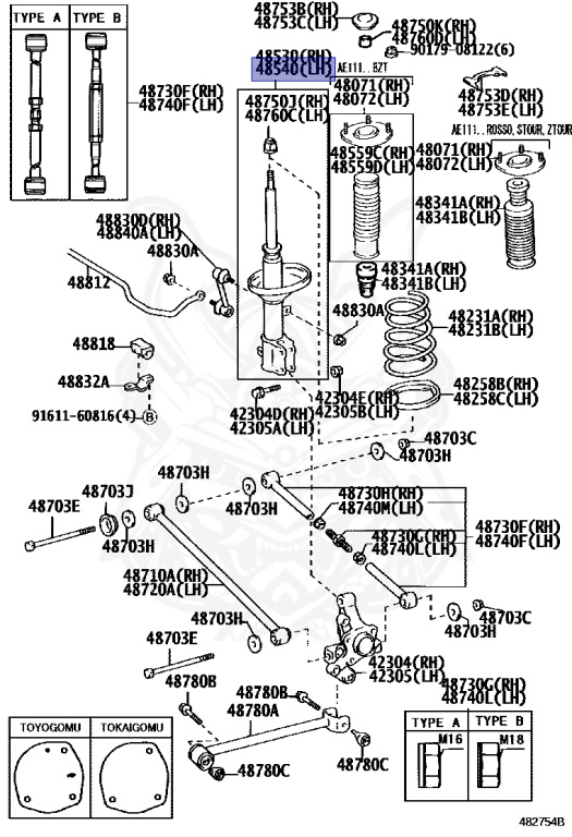 Toyota - Sprinter - AE111G - 1996 - Z-TOURING TYPE - Manual - 4AFE