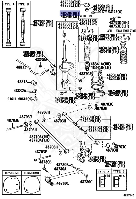 Toyota - Sprinter - AE111G - 1996 - Z-TOURING TYPE - Manual - 4AFE