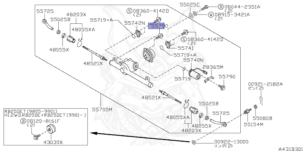 Nissan - Skyline - R34 25GTT - ER34 - 2000 - 25GT TURBO - 4 DOOR SEDAN(4S) - AUTOMATIC-FLOOR SHIFT(AT.F4) - Hi-Cas 2-Link (HI.2WD) - RB25DET