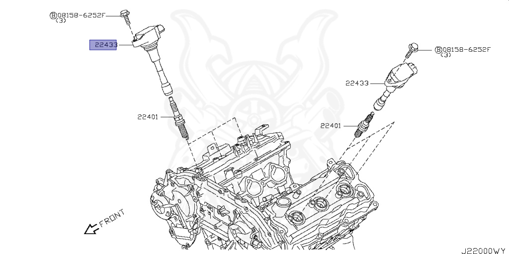 22448-JA10C - Nissan - Ignition Coil Assembly - Nengun