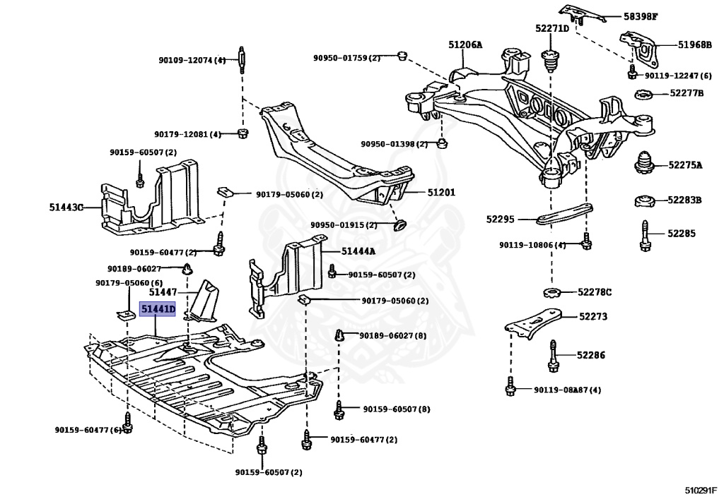 ⠜ꕤりおな‪ꕤ⠜　0507 51441-60190 Genuine Toyota Cover, Engine Under