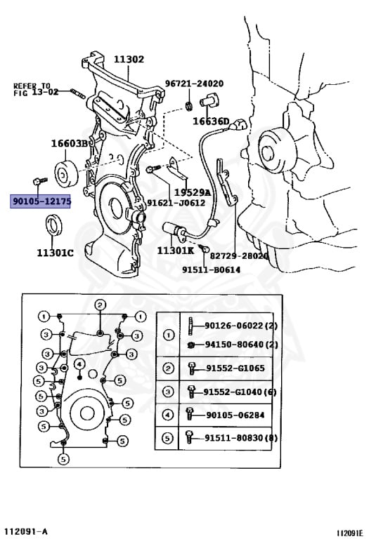 90105-12175 - Toyota - Bolt, Hexagon (for Front Disc Brake Caliper
