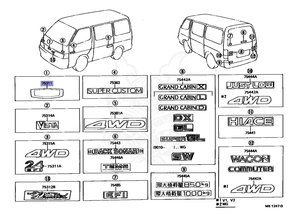 Toyota - Hiace - LH119V - 1993 - SUPER GL TYPE - 4-DOOR - Automatic - 3L