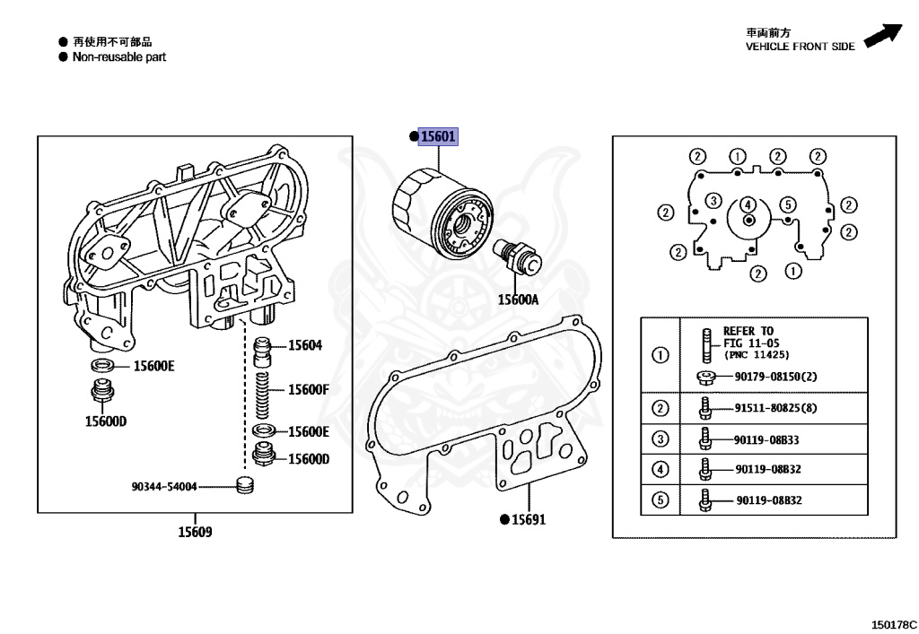k 90915-30002 - Toyota - Oil Filter Sub-assy - Nengun Performance