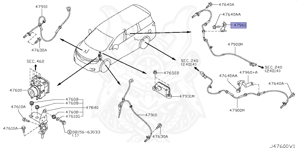 Nissan - Elgrand - E52 - 2013 - HIGHWAYSTAR GRADE - 5 DOOR WAGON(5WAG) - 2 WHEEL DRIVE(2WD) - CVT(CVT) - VQ35DE