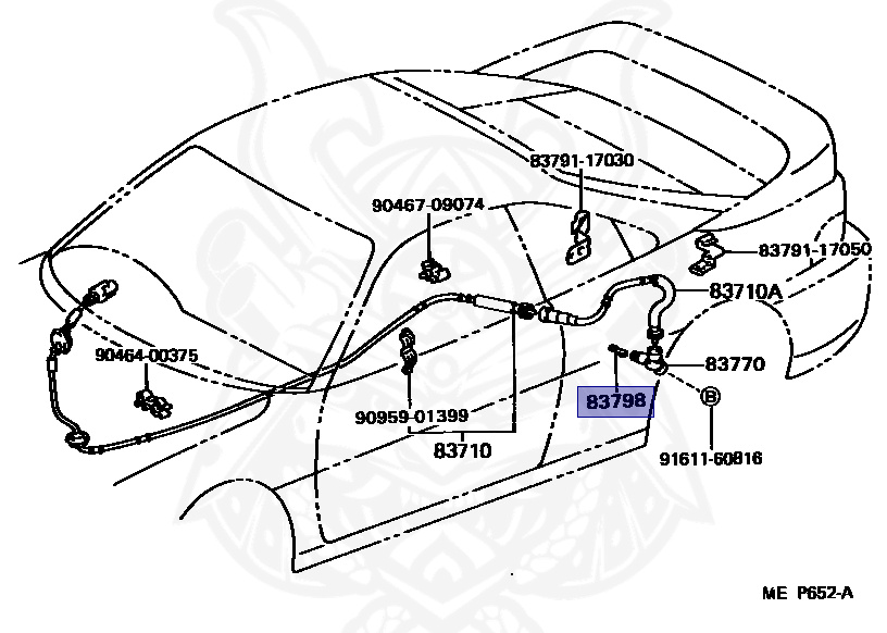 83798-17010 - Toyota - Key, Speedometer Cable Adapter