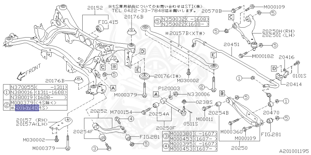 Subaru - Forester - SJG - Jan-2012 - Dec-2014 - XT - Wagon - 4W - Torque converter type double-header transmission - Right hand - FA20