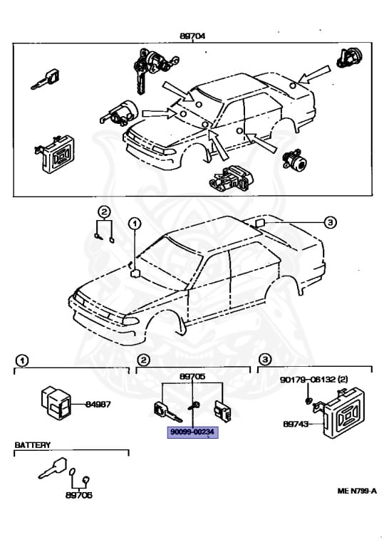 Toyota - Corona - ST180 - 1989 - FE TYPE - Automatic - 4SFI