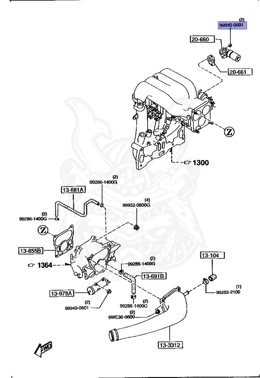 9994-00-601 - Mazda - Flange Nut - Nengun Performance