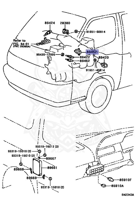 89452-12040 - Toyota - Sensor, Throttle Position (for E.f.i.