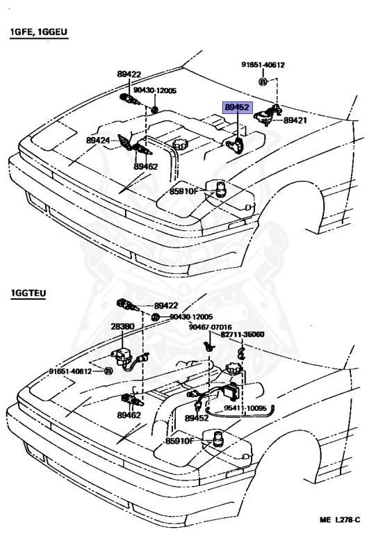 89452-12040 - Toyota - Sensor, Throttle Position (for E.f.i.