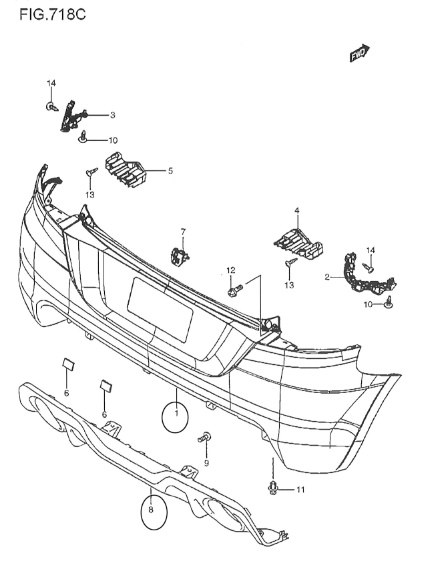 71821-71L01 - Suzuki - Holder Rear Bumper RH (#2) - Nengun Performance