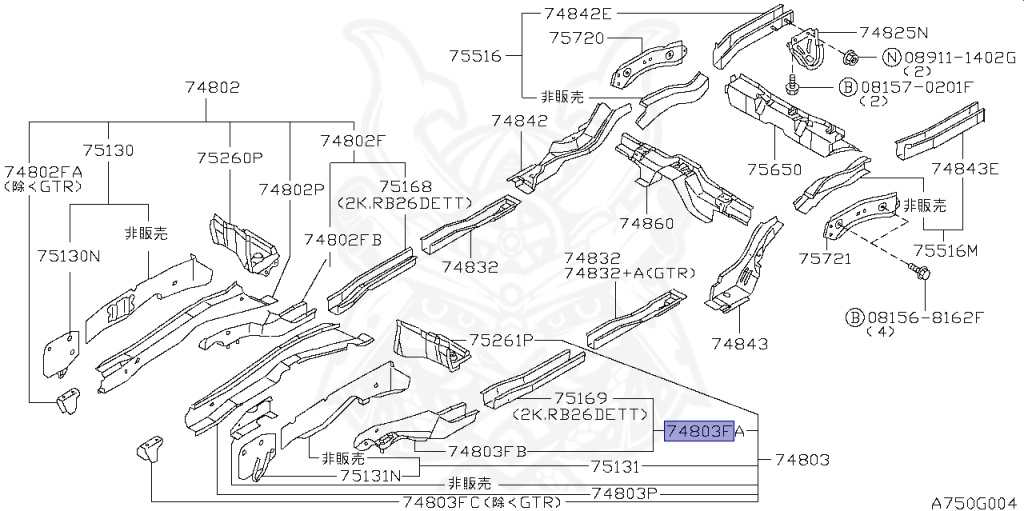 Nissan - Skyline GT-R - BNR34 - 2002 - GTR TYPE - 2-door hardtop (2K) - MANUAL MISSION 6-SPEED(MT.F6) - Hi-Cas 4-Link (HI.4WD) - RB26DETT