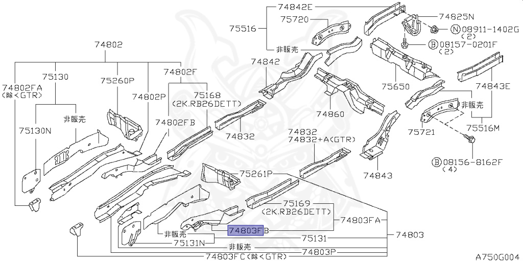 Nissan - Skyline GT-R - BNR34 - 2002 - GTR TYPE - 2-door hardtop (2K) - MANUAL MISSION 6-SPEED(MT.F6) - Hi-Cas 4-Link (HI.4WD) - RB26DETT