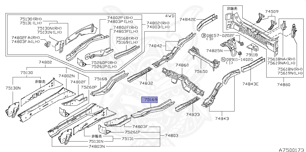 Nissan - Stagea - WC34 - 2000 - 25TX-FOUR - WAGON(W) - 4 WHEEL DRIVE(4WD) - AUTOMATIC TRANSMISSION(AT) - RB25DET