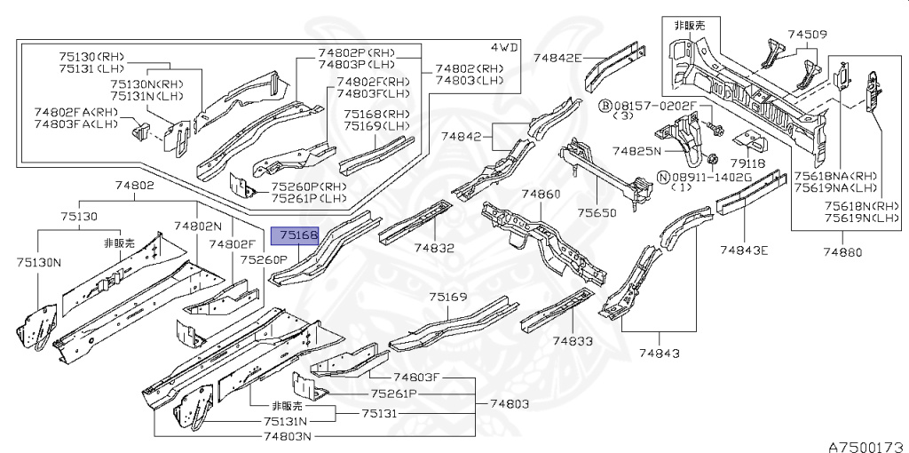 Nissan - Stagea - WC34 - 2000 - 25TX-FOUR - WAGON(W) - 4 WHEEL DRIVE(4WD) - AUTOMATIC TRANSMISSION(AT) - RB25DET