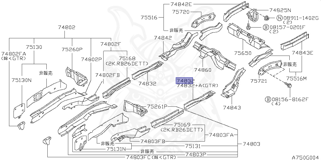 Nissan - Skyline GT-R - BNR34 - 2002 - GTR TYPE - 2-door hardtop (2K) - MANUAL MISSION 6-SPEED(MT.F6) - Hi-Cas 4-Link (HI.4WD) - RB26DETT