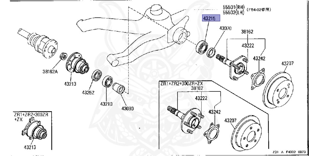 43215-01P00 - Nissan - Bearing, Rear Axle Outer - Nengun Performance