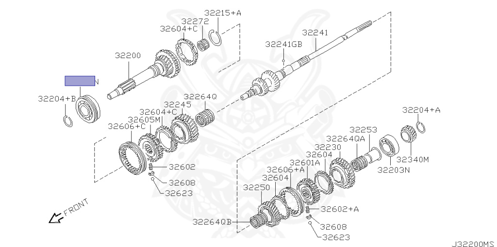 32203-89F00 - Nissan - Bearing, Main Shaft - Nengun Performance