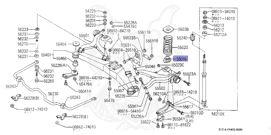 Nissan - Silvia - S12 - 1986 - Fisco - HATCH BACK(HB) - 5 SPEED MANUAL TRANS(F5) - CA18T