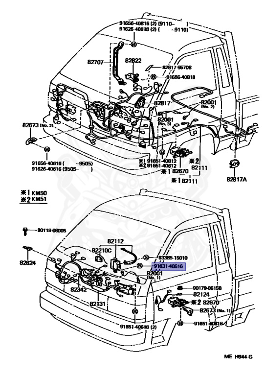 Toyota - LiteAce - KM51 - 1989 - DX TYPE - SINGLE JUST  LOW - Manual - 5K