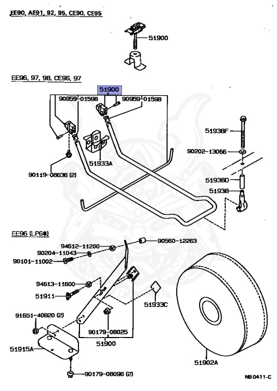Toyota - Corolla - CE95 - 1991 - TX TYPE - 4-DOOR - Manual - 2C