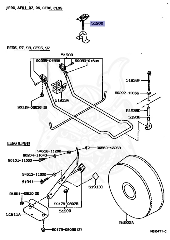 Toyota - Sprinter - EE90 - 1987 - LX TYPE - 4-DOOR - Automatic - 2E
