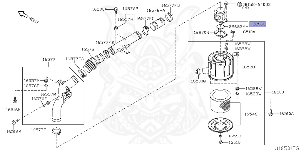 22680-5J000 - Nissan - Air Flow Meter Assembly - Nengun Performance