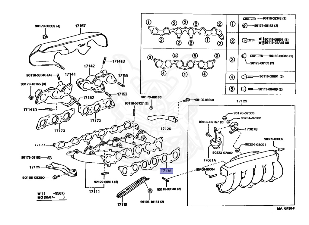 17176-46020 - Toyota - Gasket, Air Surge Tank To Intake Manifold