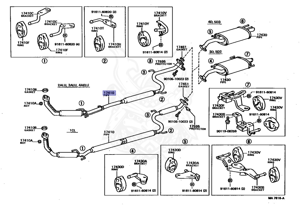 17410-14010 - Toyota - Pipe Assy, Exhaust, Front - Nengun Performance