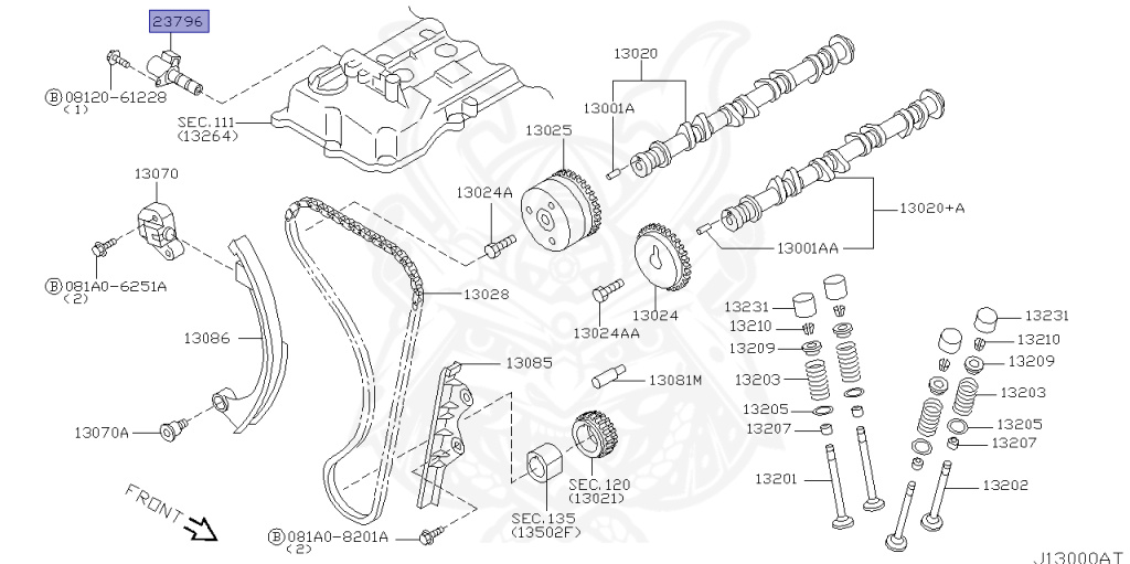 23796-AU000 - Nissan - Solenoid Valve Assembly, Vtc - Nengun
