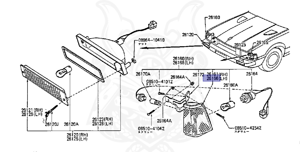 26166-N8205 - Nissan - Lens, Side Indicator Lamp LH - Nengun