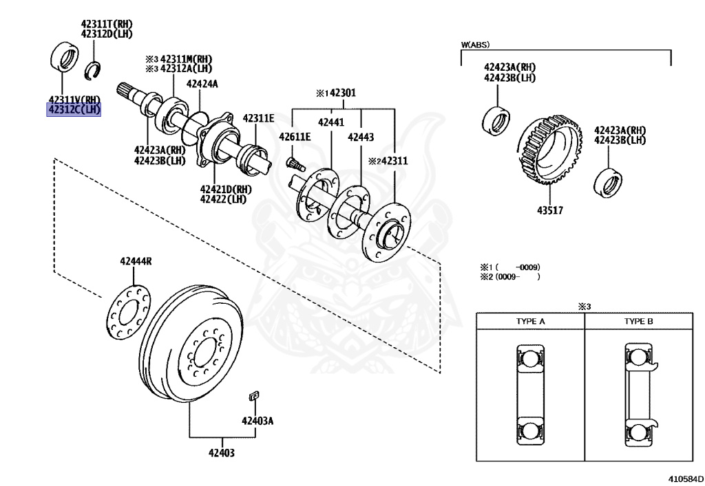 90310-50006 - Toyota - Seal, Oil (for Rear Axle Shaft Lh) - Nengun