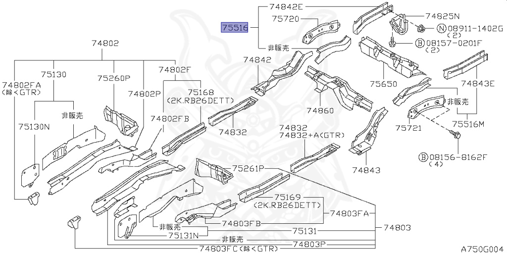 Nissan - Skyline GT-R - BNR34 - 2002 - GTR TYPE - 2-door hardtop (2K) - MANUAL MISSION 6-SPEED(MT.F6) - Hi-Cas 4-Link (HI.4WD) - RB26DETT