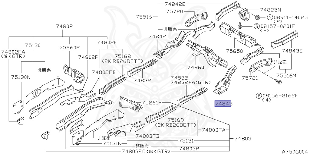 Nissan - Skyline GT-R - BNR34 - 2002 - GTR TYPE - 2-door hardtop (2K) - MANUAL MISSION 6-SPEED(MT.F6) - Hi-Cas 4-Link (HI.4WD) - RB26DETT