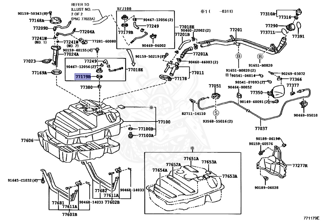 んーんん 77179-26010 - Toyota - Gasket, Fuel Tank Breather Tube - Nengun