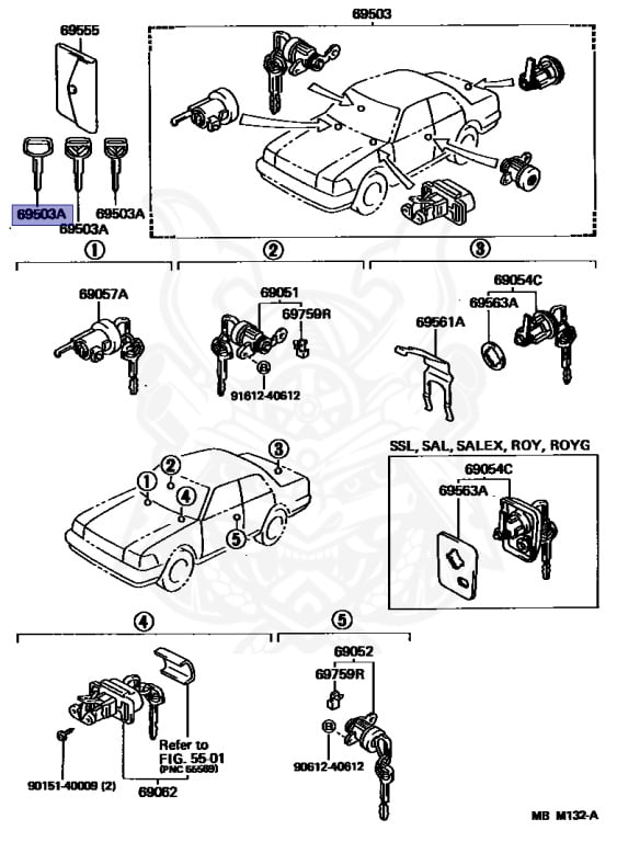 Toyota - Crown - LS130 - 1991 - STANDARD TYPE - SEDAN - Manual - 2L