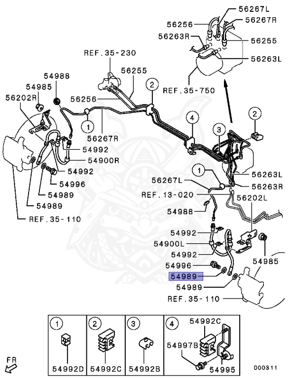 4650B827 - Mitsubishi - Gasket, Brake Fluid Line - Nengun