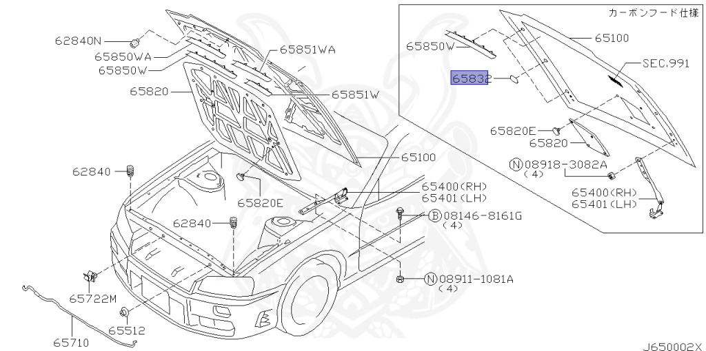 Nissan - Skyline GT-R - BNR34 - 2002 - GTR TYPE - 2-door hardtop (2K) - MANUAL MISSION 6-SPEED(MT.F6) - Hi-Cas 4-Link (HI.4WD) - RB26DETT