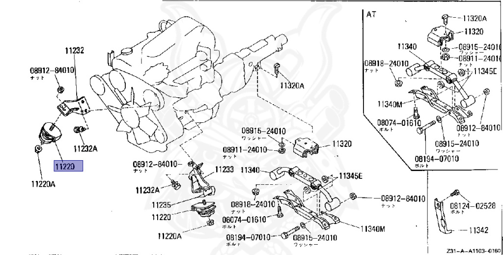 Nissan - Fairlady Z - Z31 - 1986 - ZR - AUTOMATIC TRANSMISSION(AT) - T-bar roof (KZ#) - VG30D