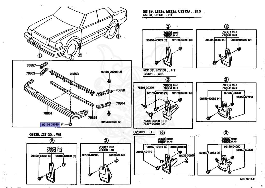 Toyota - Crown - LS130 - 1990 - DLX TYPE - SEDAN - Manual - 2L