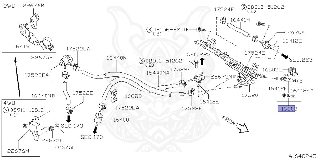 Nissan - Stagea - WC34 - 1999 - 25TX-FOUR - WAGON(W) - 4 WHEEL DRIVE(4WD) - AUTOMATIC TRANSMISSION(AT) - RB25DET