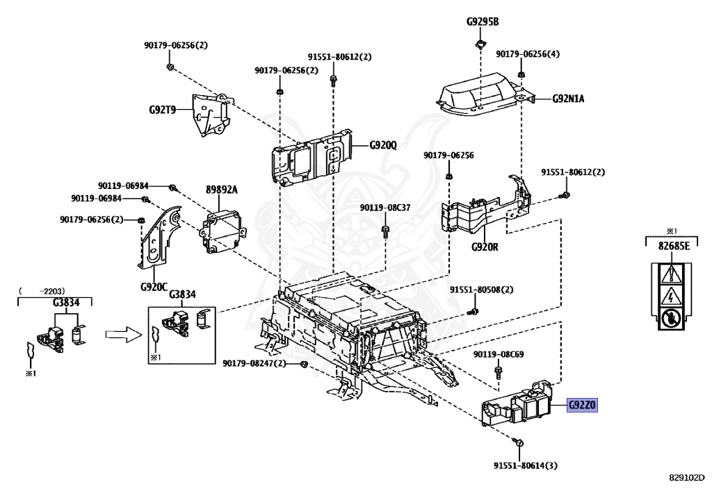 ＨＶバッテリジャンクションブロックＡＳＳＹのみ G92Z0-47040 プリウス PLUGIN用 トヨタ純正部品 HV Battery Junction Block Assembly #G92Z0-47110 |