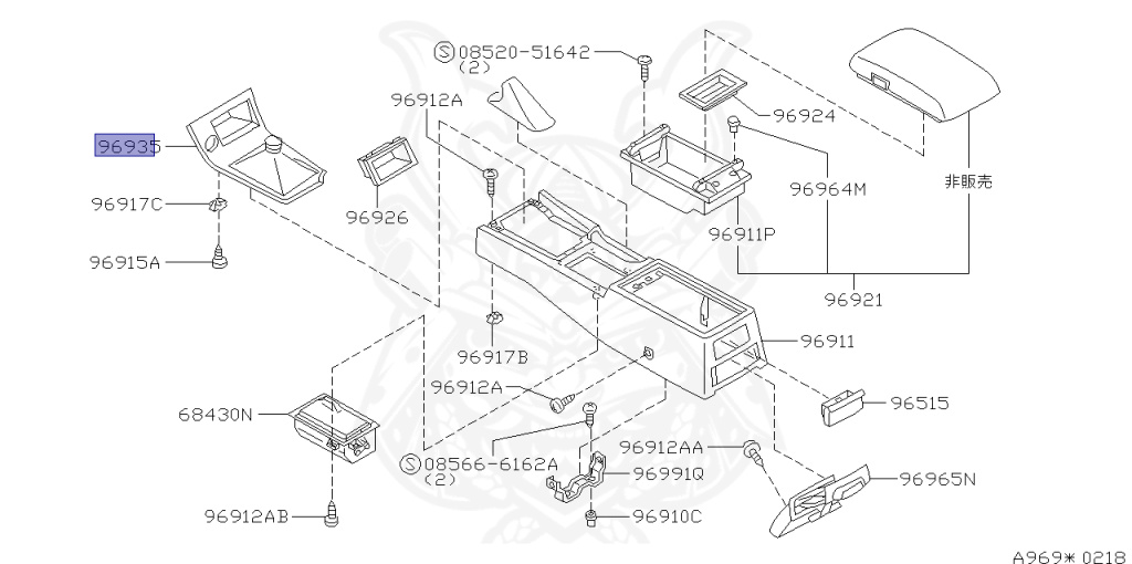 96935-0A900 - Nissan - Shift Surround, Console - Nengun Performance