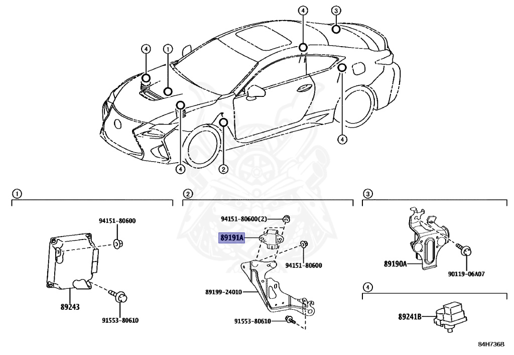 確認用2 8953360280 Genuine Toyota COMPUTER, 4 WHEEL DRIVE CONTROL