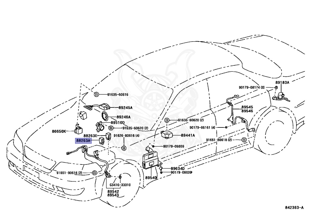 D  90467-09050 - Toyota - Clip (for Hood Insulator) - Nengun