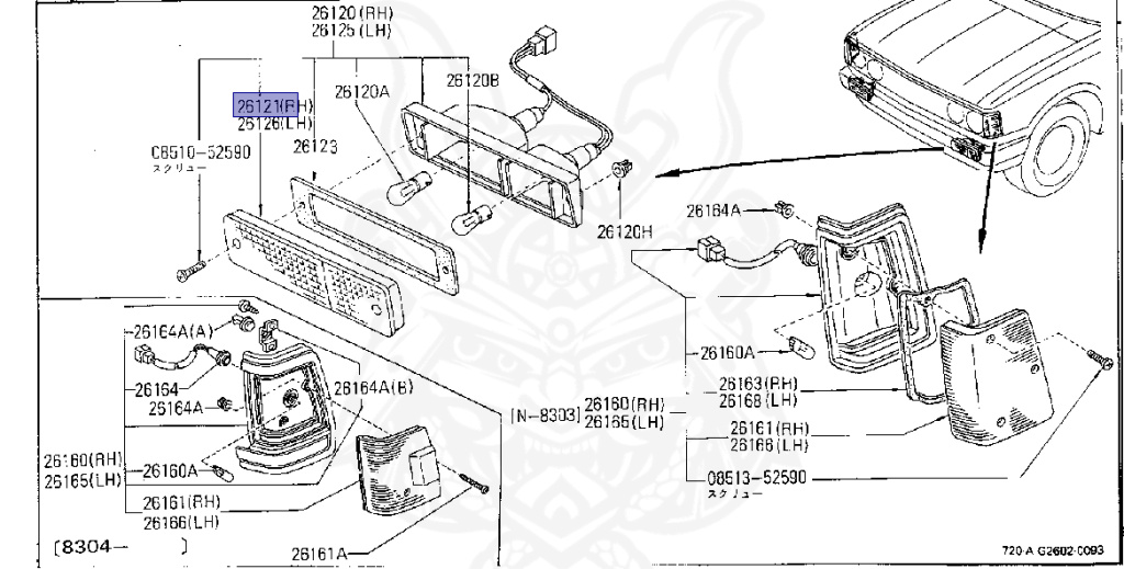 Nissan - Datsun - 720 - 1985 - DELUXE TYPE - Temporary Track (TL) - 4 WHEEL DRIVE(4WD) - 5 SPEED MANUAL TRANS(F5) - SD23