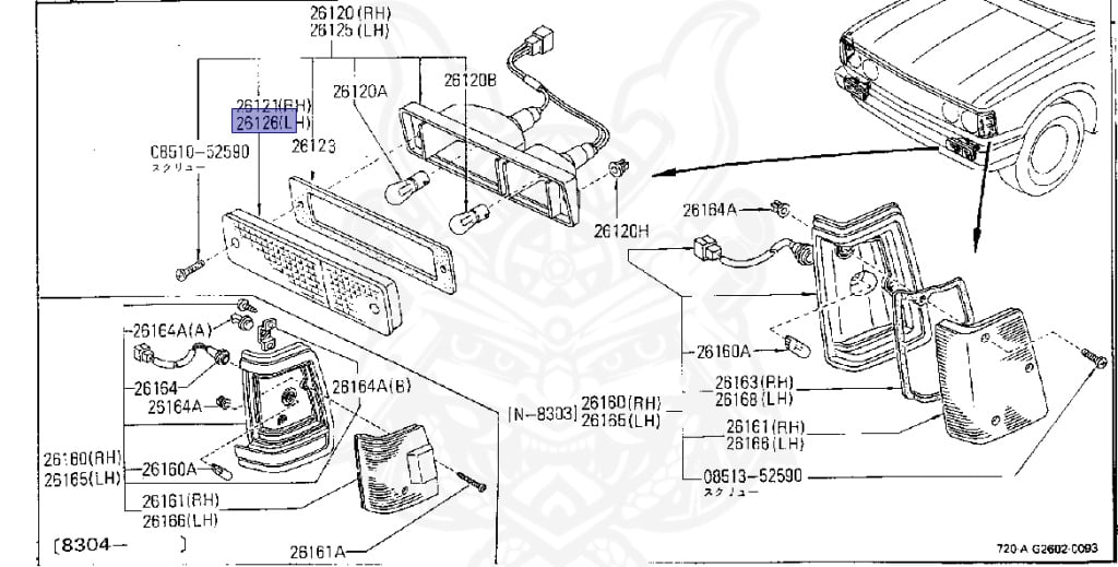 Nissan - Datsun - 720 - 1985 - DELUXE TYPE - Temporary Track (TL) - 4 WHEEL DRIVE(4WD) - 5 SPEED MANUAL TRANS(F5) - SD23