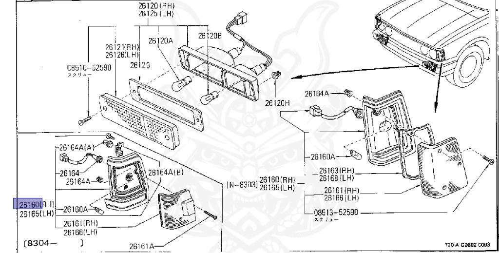Nissan - Datsun - 720 - 1983 - DELUXE TYPE - Guard Truck (TL) - 4 WHEEL DRIVE(4WD) - 5 SPEED MANUAL TRANS(F5) - Z18S